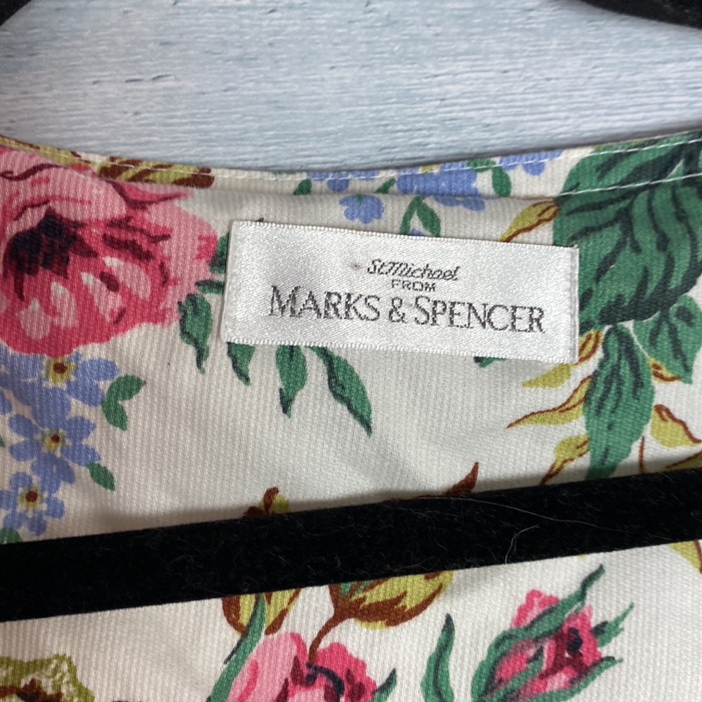 St Michael For Marks & Spencer Vintage Floral Dress Size 14 - Picture 3 of 10